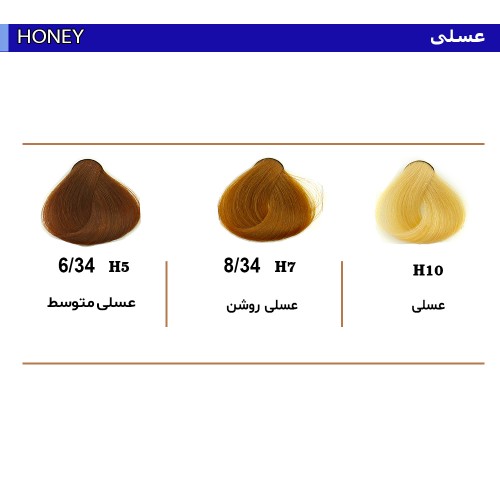 رنگ مو عسلی متوسط 6/34 جوو