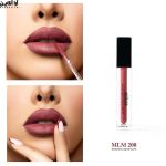 میچانو رژلب - نمای نزدیک از رژلب مات میچانو شماره 208 با رنگ نود قهوه‌ای