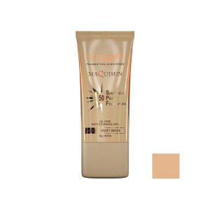 ضد آفتاب کرم پودری و پرایمری مکی سان SPF50 رنگ بژ عاجی سان سیف