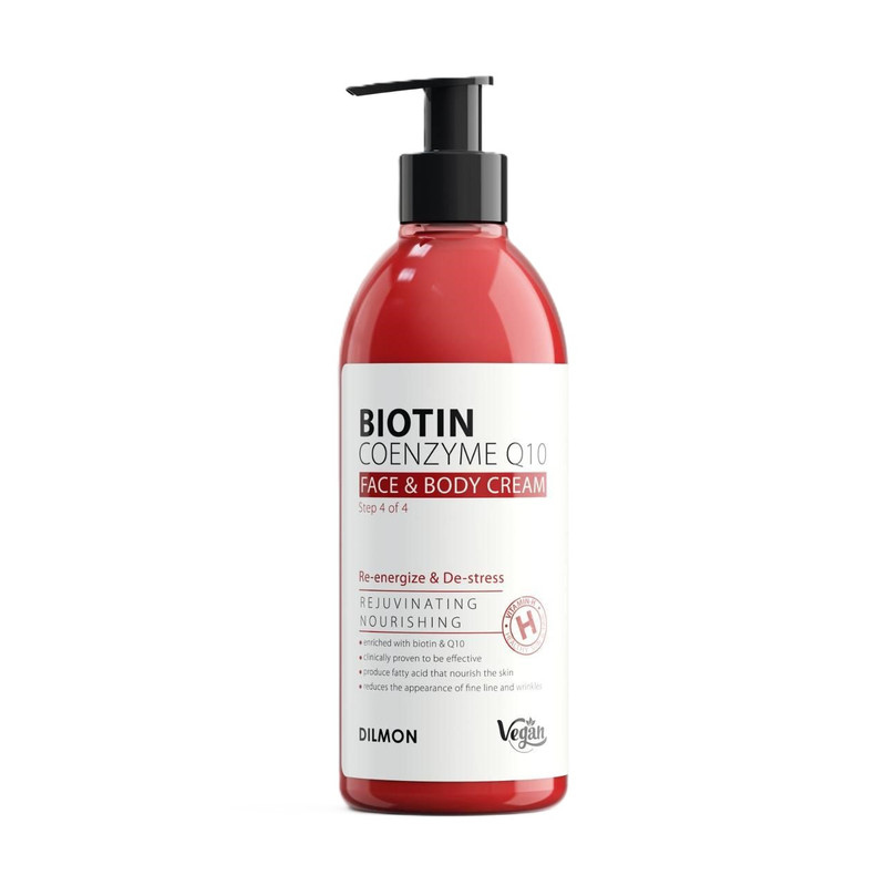 کرم مرطوب کننده دست و صورت دیلمون مدل BIOTIN مناسب انواع پوست حجم 350 میلی لیتر 1 کرم مرطوب کننده دست و صورت دیلمون مدل BIOTIN مناسب انواع پوست حجم 350 میلی لیتر