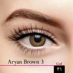 مجیک آی لنز مدل Aryan Brown 3 شماره 41 با رنگ قهوه‌ای طبیعی